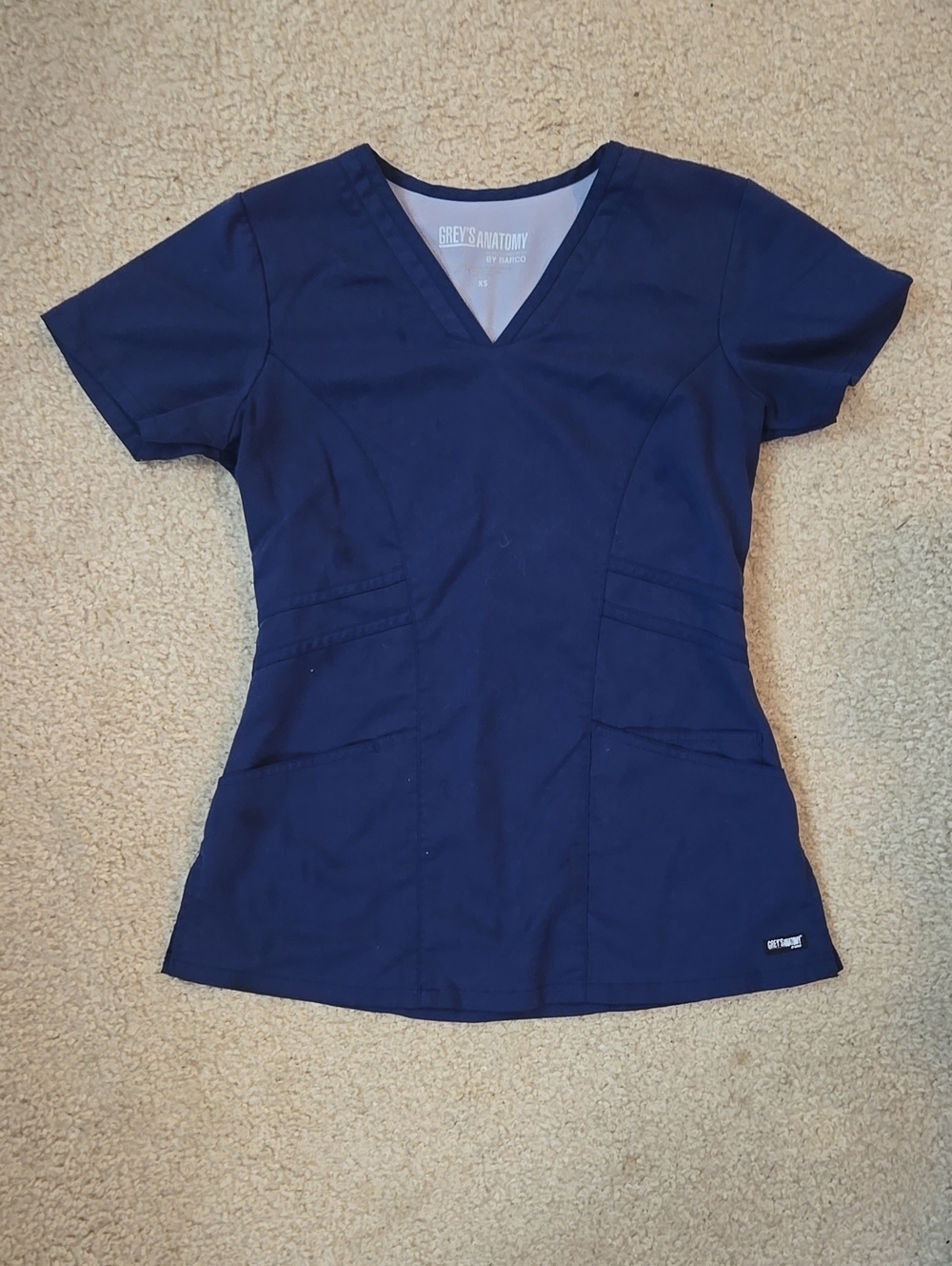 Grey's Anatomy Navy V-Neck Professional Scrub Top
